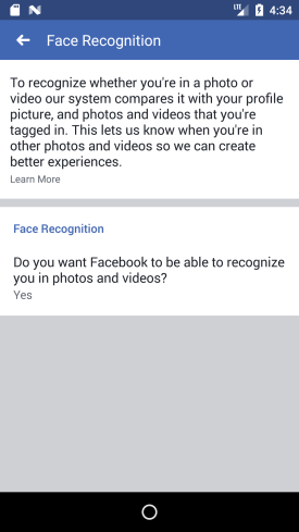 Facebook can detect your face even you are not tagged