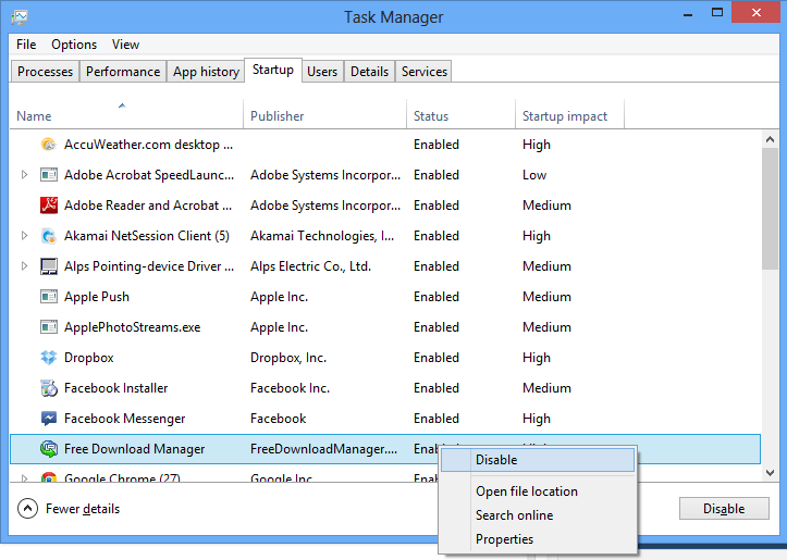 Disable unnecessary tasks to speed your boot time