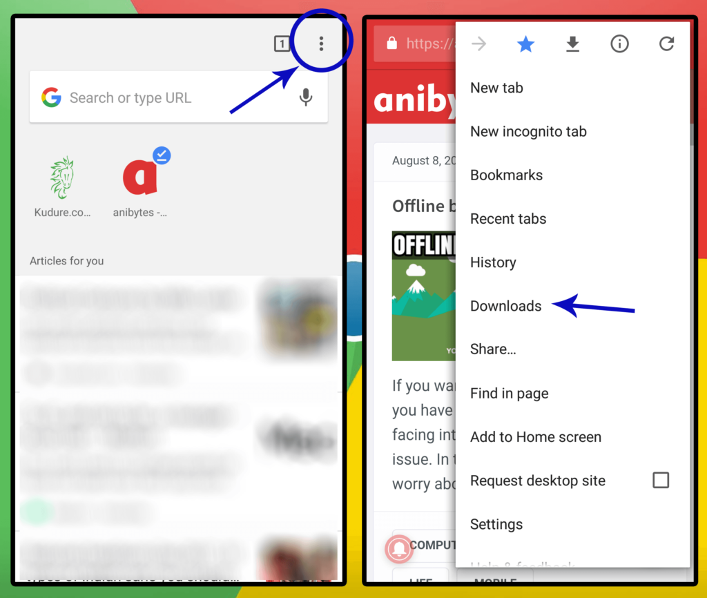 offline browsing in chrome
